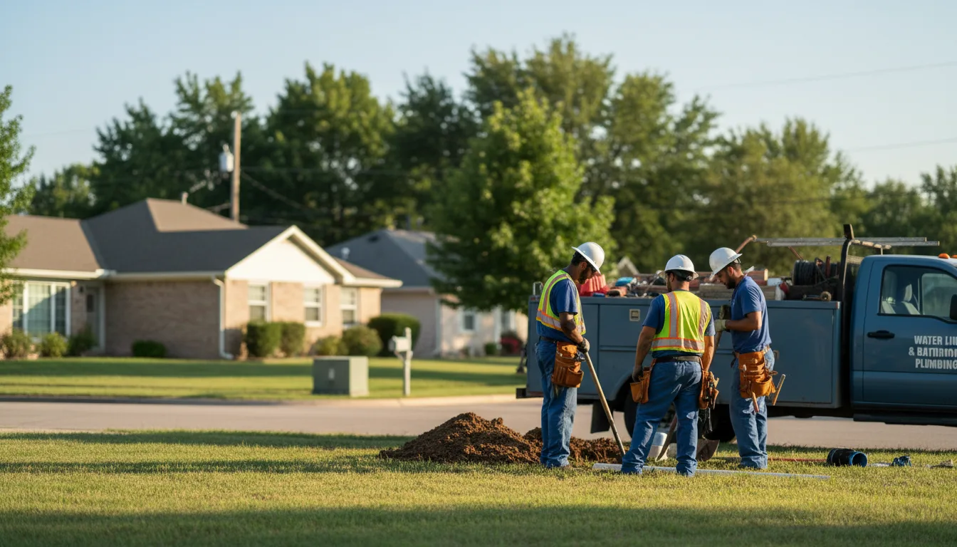 Residential water line and bathroom plumbing service in West Fork, AR